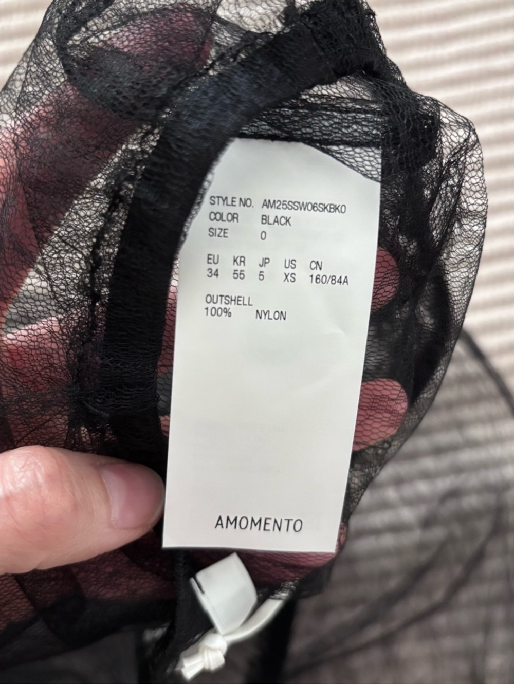 Amomento Sheer Black Lace Maxi Skirt NWT size 0 (fits S/M) - Picture 3 of 4